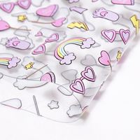 30*120Cm Faux Cuir Tissu Pvc Cuir Tissu Faux Fleurs Étoile Coeur Imprimé Cuir Pour Chaussures Et Sacs