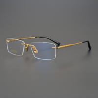 Montures de lunettes unisexes en titane, rectangulaires, avec motif imprimé, pour hommes, de Shenzhen
