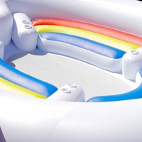 Licorne gonflable flottante pour 6 personnes, jouet de plage, grande piscine, île, flotteur