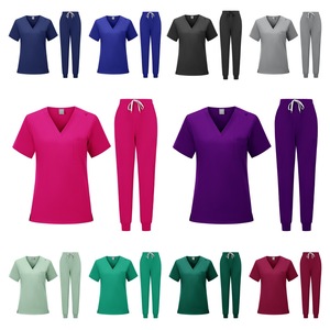 Hospital Scrub Set Mint Green V-Neck Top And Drawstring Pants For Nurses Clinics Labs Dental Spas Uniforms - Product Image 4