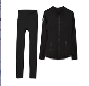 S-3XL all'ingrosso giacca sportiva da <span class=keywords><strong>donna</strong></span> abbigliamento Yoga Leggings tuta Lulu stesso stile corsa <span class=keywords><strong>Fitness</strong></span> Yoga tuta sportiva Set 3 pezzi - Product Image 4