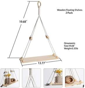 Support de Pot de fleur en macramé, plantes suspendues au mur, étagères artisanales - Product Image 4