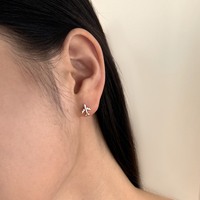 Dylam Boucles d'oreilles en argent sterling 925 hypoallergéniques personnalisées minimalistes Bijoux fins Boucles d'oreilles avion en plaqué or 18 carats pour femmes