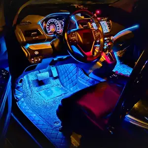 4pcs Auto LED RGB Innen atmosphäre Licht leiste mit USB Wireless Music Control Mehrere Modi Dekorative Lampe für das Auto