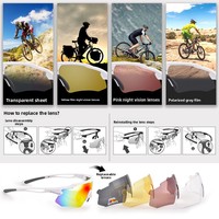 Lunettes de soleil de cyclisme unisexes Jubao Sports polarisées TR90 demi-cadre