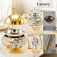 Chauffe-Plat de Luxe en Acier Inoxydable Suspendu 8L pour Buffet, Mariage, Hôtel, Restaurant, Traiteur