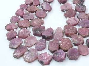 Cristal de Rubí Natural en Bruto, Tira de 8 Pulgadas, 10-18 mm, Piedra Suelta sin Pulir, Color Rosa, para Joyería, Certificado por Terceros, Mayorista - Product Image 3
