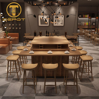 Meubles de bar en gros, tabourets en bois sans accoudoirs, chaises hautes de bar, chaises en bois pour restaurant