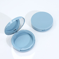Boîtier compact de luxe rose de 59 mm pour poudre pressée, idéal pour blush, contour et illuminateur