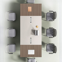 Table de Conférence Premium Spacieuse pour Salle de Réunion, Bureau Robuste avec Pieds en Métal pour Espace de Travail et Collaboration d'Équipe au Bureau