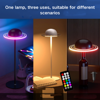 Lampe de table créative RGBIC en forme de lune, veilleuse musicale d'ambiance, lampe de planète, décoration intérieure, lumière d'ambiance pour maison intelligente, lampe bouteille de vin