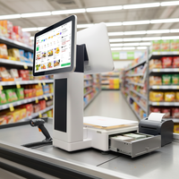 Terminal POS All-in-One Murah Mesin POS 15.6" Pemindai Barcode & NFC Multi Aplikasi Kios Pemesanan Restoran Timbangan POS
