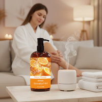 Huile de massage corporelle nourrissante non grasse et légère à l'huile essentielle de pamplemousse douce, 500 ml, marque privée