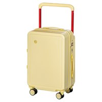Valise à roulettes ABS à poignée large 20 pouces 24 pouces unisexe étanche ultra-légère avec port de charge frontal