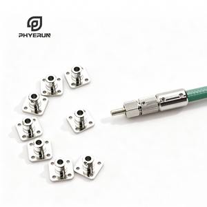 Componentes Mecánicos de Alta Precisión OEM, Placa Base Cuadrada de 4 Orificios para Fibra Óptica, Piezas Torneadas por CNC - Product Image 1