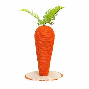 Mini rascador para gatos con forma de zanahoria y estructura de escalada, rascador moderno de sisal y cuerda de repuesto para juguete, empaquetado en cartón. - Product Image 6