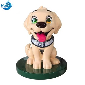 Sculpture de chiot de dessin animé joyeux - <span class=keywords><strong>Chien</strong></span> en fibre de verre personnalisé pour les animaleries et les zones pour enfants - Product Image 3