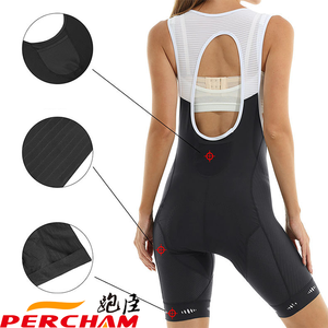 <span class=keywords><strong>Pantaloni</strong></span> sportivi personalizzati da <span class=keywords><strong>donna</strong></span> pantaloncini da ciclismo traspiranti ad asciugatura rapida con spalline imbottite per attrezzature sportive di supporto - Product Image 4