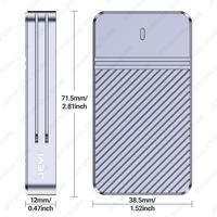 JEYI Factory USB3.1 Gen2 Boîtier SSD MSATA en aluminium 10Gbps prend en charge TRIM avec puce JMS580B pour disque dur/SSD interne