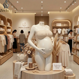 Manichino Torso Femminile Premaman in Fibra di Vetro Premium per Esposizione di Abbigliamento Premaman, Negozi di Articoli per Neonati e Vetrine - Product Image 2