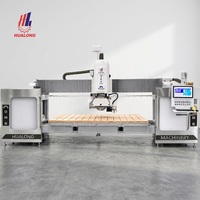 Machine de découpe de pierre à pont 5+1 axes Hualong Machinery ESA CNC 2026 avec routeur intégré pour comptoirs en marbre et granit
