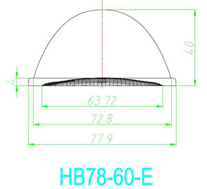 LED 유리 렌즈 78 <span class=keywords><strong>mm</strong></span> 60 <span class=keywords><strong>90</strong></span> 120 학위 LED 홀더 높은 베이 램프 성장 빛 - Product Image 5