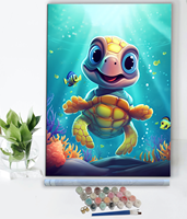 Kit de peinture sur toile à numéros pour fournisseurs, toutes tailles, art ligné clair dessiné à la main avec loupe, peinture comestible sous vide