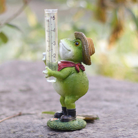 Grenouille Pluviomètre Jardin Décor Extérieur Sculptures Statues Pelouse Ornements Attrape-pluie