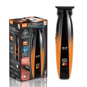 Tondeuse à cheveux sans fil rechargeable USB RAF 1200 mA avec affichage numérique, moteur magnétique haute vitesse, pour barbier et toilettage, modèle R.493, 1 produit inclus - Product Image 4