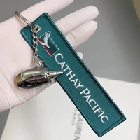Individuelles Logo Digital Bedruckter Gurtband-Schlüsselanhänger mit Silber-Metallring Bestickter Luftfahrt-Schlüsselanhänger für Firmengeschenke