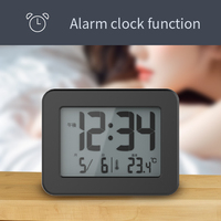 Jam Promosi ukuran kecil dengan jam Alarm Digital daya baterai temperatur dalam ruangan