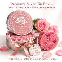 Shampooing solide floral à l'extrait de rose naturel, nourrissant le cuir chevelu, renforce les cheveux, sans sulfate, sans parabène, étiquette OEM, 60g
