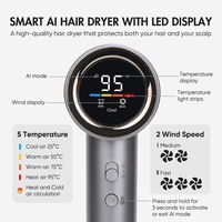 Nuevo Secador de Pelo Inteligente con IA 2026, 1500W, Potente, con Sensor de Temperatura, Iones Negativos, Tipo Salón
