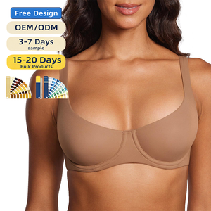 Sujetador de lencería transpirable con aros y tirantes anchos, sin forro, con efecto push-up, cuello cuadrado bajo, tallas grandes para mujer, venta al por mayor, personalizado - Product Image 1
