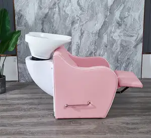 Professional steamer hair washing chair modern spa head water therapy thai massage shampoo bed with storage cabinet
