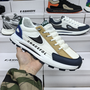 JUMU M2006 Men's Leather Microfiber Sneakers Sports Casual Running <b>Shoes</b> Arch Support Waterproof Breathable Fashion Design Hot - Product Image 2