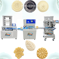 Lignes de production de machines à fabriquer des maamoul et des gâteaux de lune en acier inoxydable de qualité alimentaire durable, pour la préparation de biscuits fourrés aux dattes