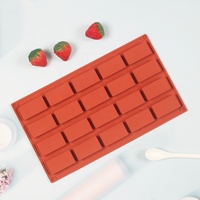 20 Hohlraum Rechteck Schokoladen formen Silikon Candy Mould DIY handgemachte Seifen form Kuchen Dekorieren Backform Eiswürfel schale