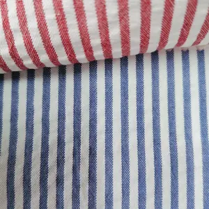Seersucker 100% Cotton Woven Fabric Crepe Yarn Dyed Plaid Seersucker Fabrics For Seersucker Dress Romper Girls Kids