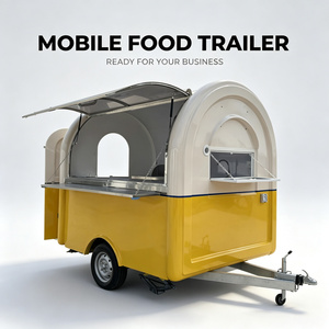 Petite remorque alimentaire en fibre de verre 3m, camion de restauration en acier inoxydable 304, chariot de boulangerie, restaurant mobile de rue pour la vente au détail - Product Image 4