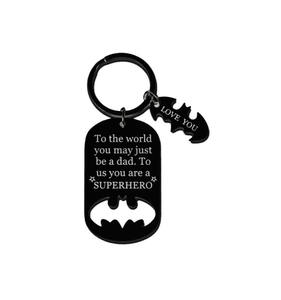 दुनिया के लिए स्टेनलेस स्टील कीचेन आप हमारे लिए एक पिता हो सकते हैं आप हमारे लिए एक सुपरहीरो कीचेन कुंजी रिंग हैं - Product Image 3