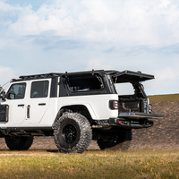 Turnkeen 4x4 Accessoires tout-terrain, Hardtop en alliage d'aluminium imperméable pour pick-up, toit rigide pour camionnette, auvent arrière pour Jeep Gladiator JT