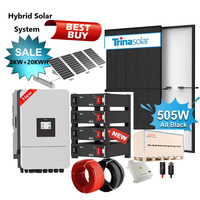 Meilleure utilisation domestique 8kw/20kwh système solaire PV hybride onduleur Deye 8KW batterie Deye Trina panneau solaire système de stockage d'énergie solaire