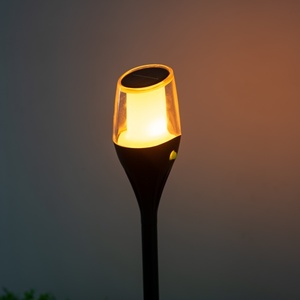 Lampada Solare a LED Economica e Pratica con Alloggiamento in ABS PC, Luce Ambrata, Impermeabile IP65, Ricaricabile, con Sensore di Luce per Esterni - Product Image 1