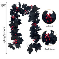 Guirlande en PVC en forme de feuille d'érable en gros, décoration de feuilles d'érable de différentes couleurs pour Halloween et Thanksgiving, plante décorative pour Halloween