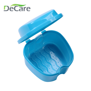 Estuche para dentaduras postizas con forma de diente, caja de almacenamiento para prótesis dentales con red para colgar - Product Image 4