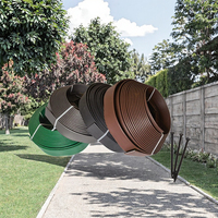Bordure de pelouse en plastique imperméable - Bordure de jardin flexible, conception sans creuser pour les parterres de fleurs, les allées et la décoration de la cour