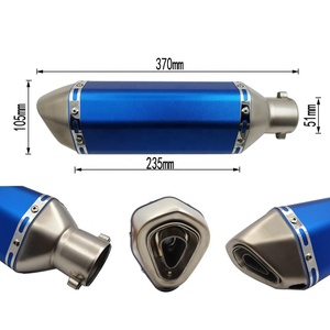 Haute qualité universel en acier inoxydable + moteur de vélo en Fiber de carbone 600cc silencieux moto pour systèmes d'échappement - Product Image 3