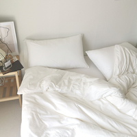 Ensemble de housse de couette brodée 100% coton 300TC Style uni pour lits king/queen size literie d'hôtel de luxe en gros