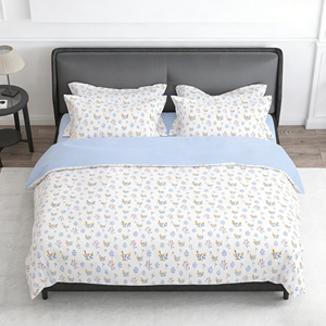 Juego de Ropa de Cama con <span class=keywords><strong>Funda</strong></span> de Edredón con Estampado Personalizado, Moderno, 100% Algodón, Juego de Fundas de Edredón para Niños, Sábanas Nuevas para Niños, Juego de Fundas de Cama Azules - Product Image 4